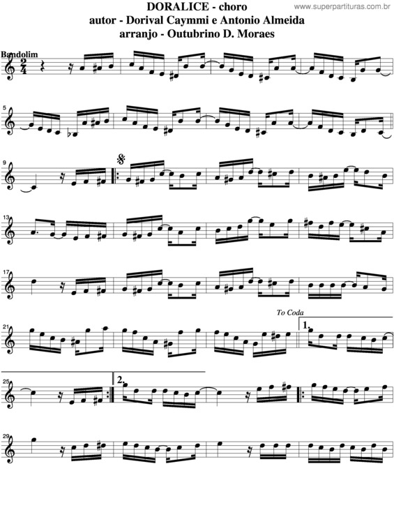 Partitura da música Doralice v.7