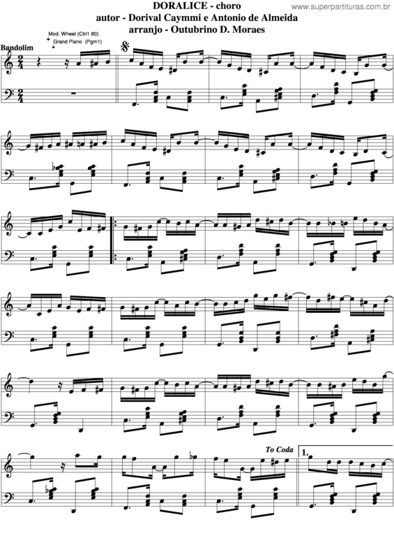 Partitura da música Doralice v.9