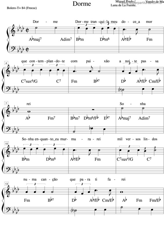 Partitura da música Dorem