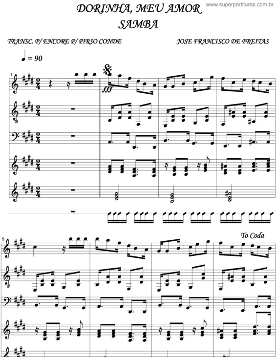 Partitura da música Dorinha, Meu Amor v.2