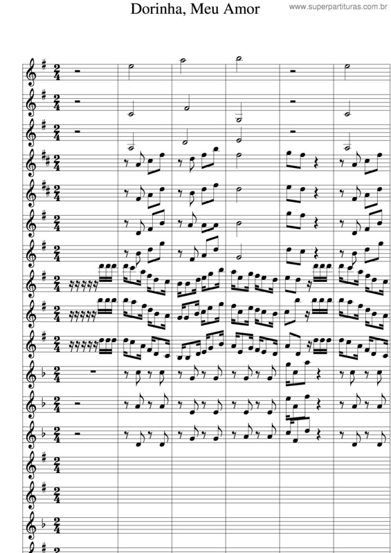 Partitura da música Dorinha, Meu Amor v.4