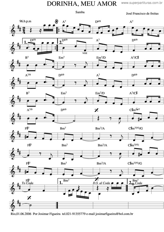 Partitura da música Dorinha, Meu Amor v.5