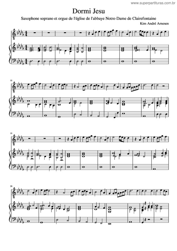 Partitura da música Dormi, Jesu – John Rutter Dormi Jesu