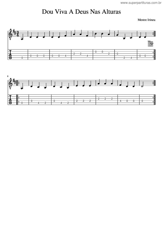 Partitura da música Dou Viva A Deus Nas Alturas
