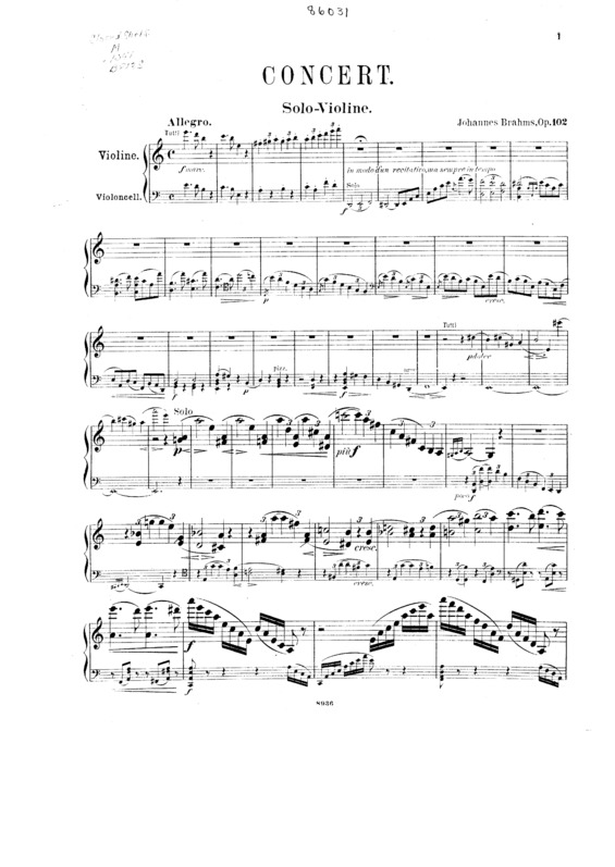 Partitura da música Double Concerto