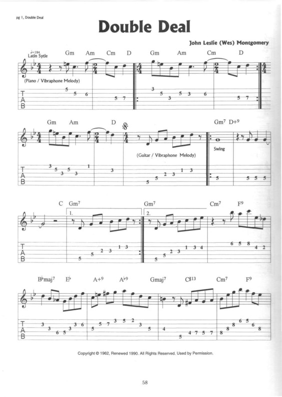 Partitura da música Double Deal