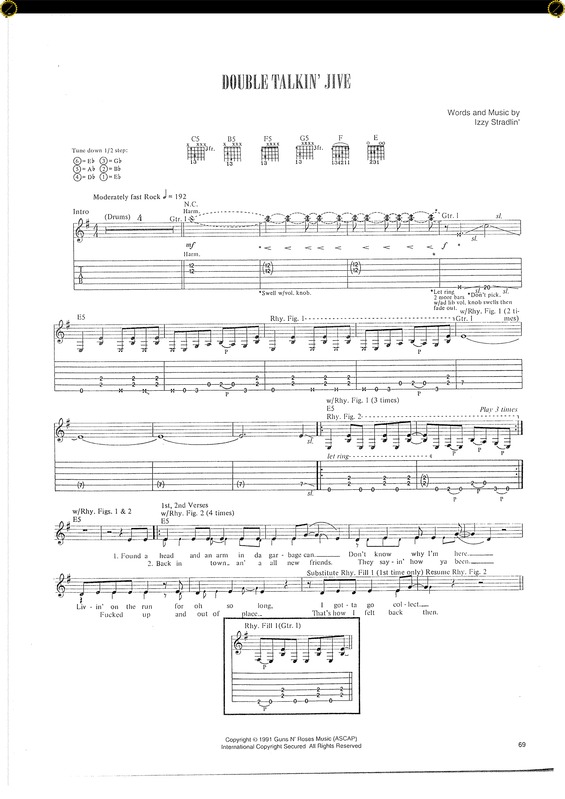 Partitura da música Double Talkin Jive