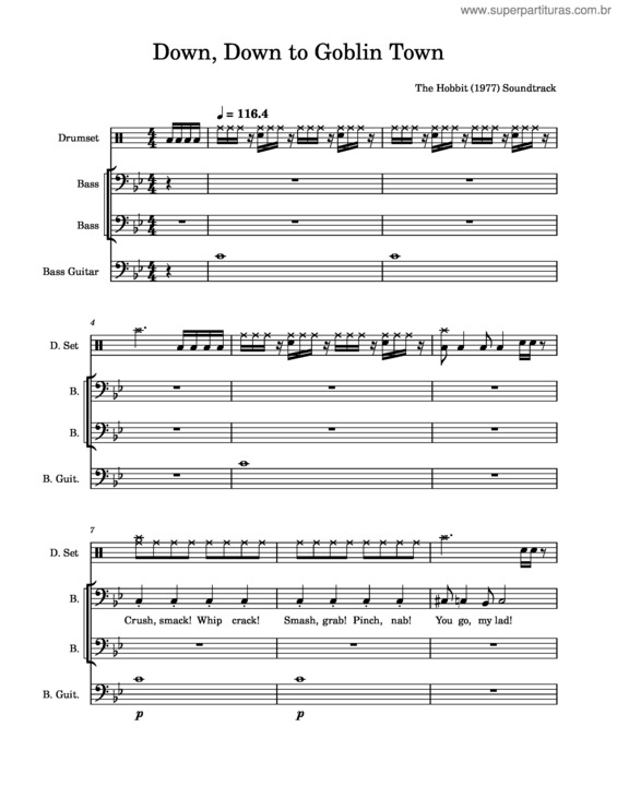 Partitura da música Down, Down To Goblin Town – Glenn Yarbrough Down Down To Goblin Town