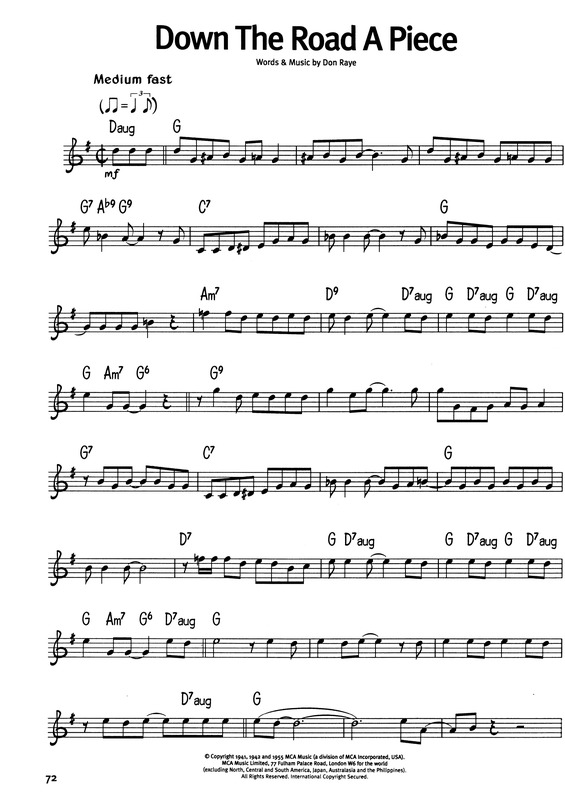 Partitura da música Down The Road A Piece v.2