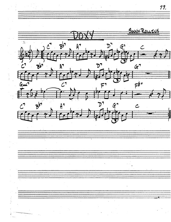 Partitura da música Doxy v.8