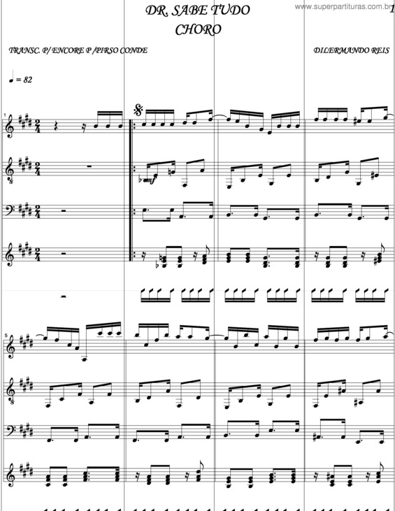 Partitura da música Dr. Sabe Tudo v.4