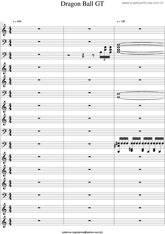 Partitura da música Dragon Ball GT v.2