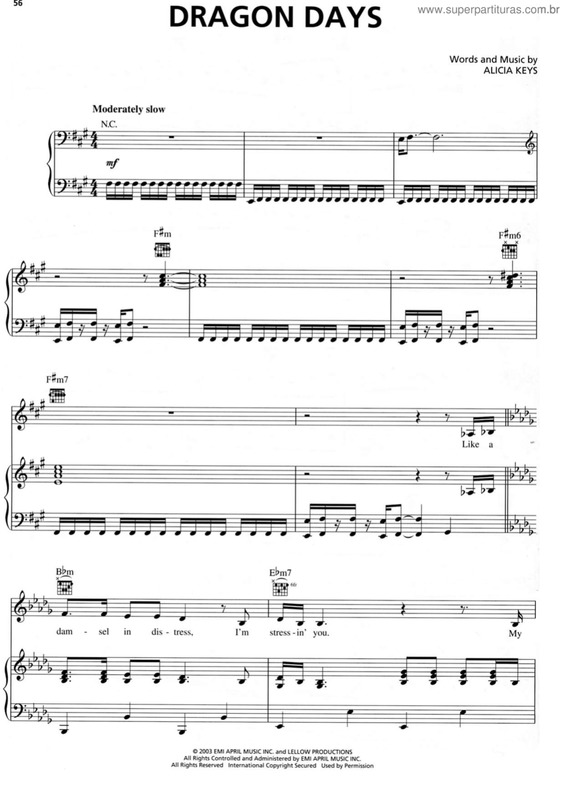 Partitura da música Dragon days