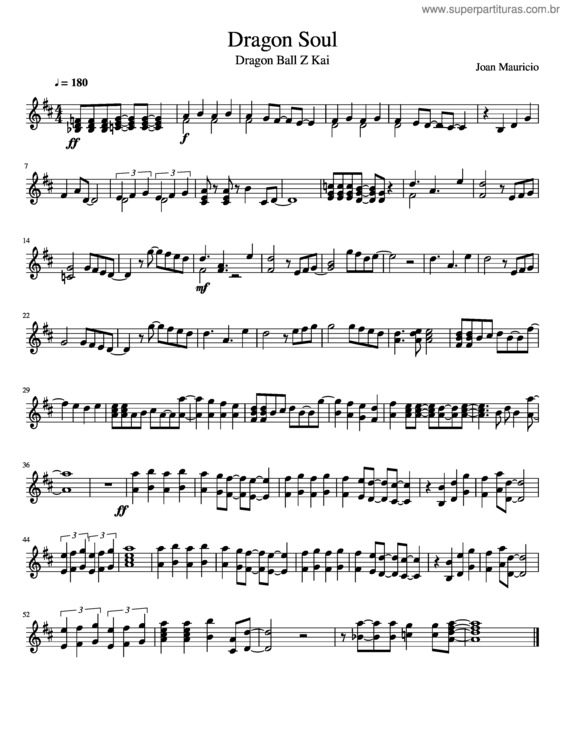 Partitura da música Dragon Soul v.4