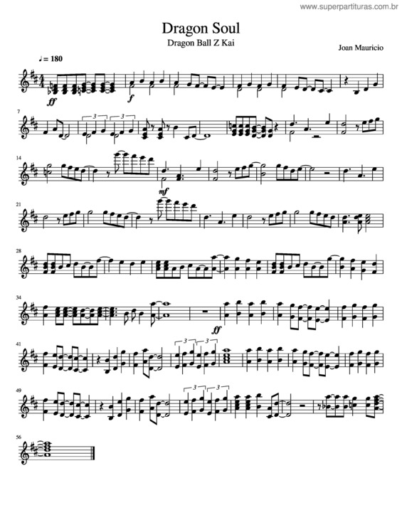 Partitura da música Dragon Soul v.5