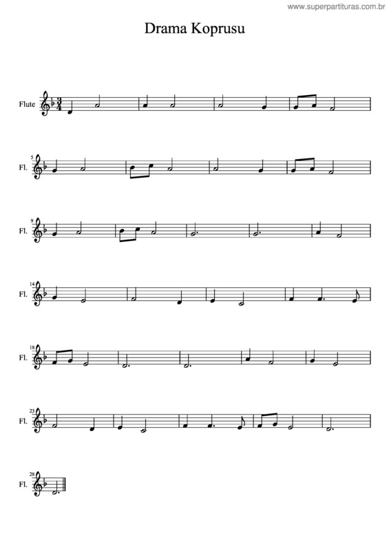 Partitura da música Drama Koprusu