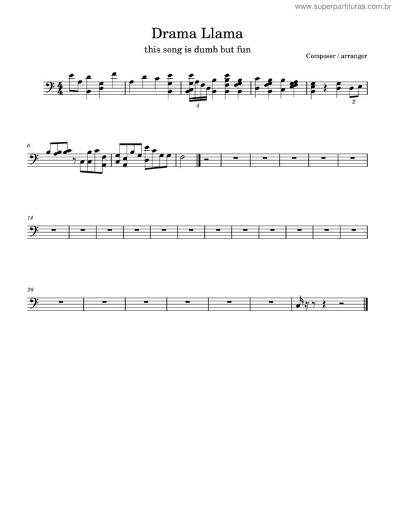 Partitura da música Drama Llama