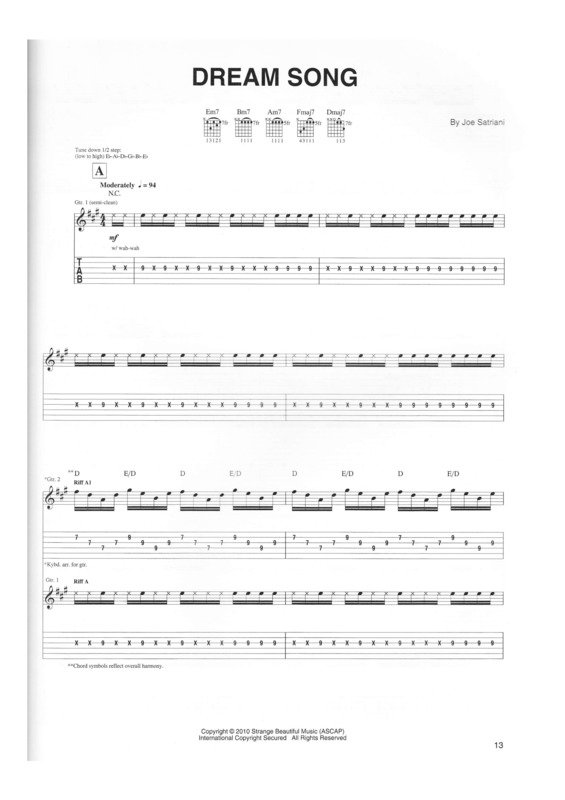 Partitura da música Dream Song