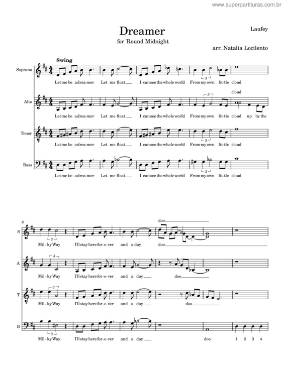 Partitura da música Dreamer v.4