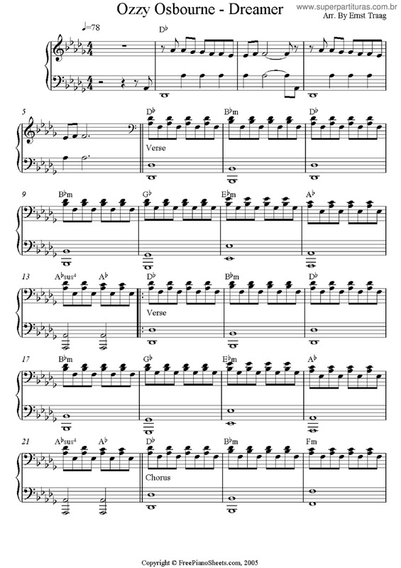 Partitura da música Dreamer