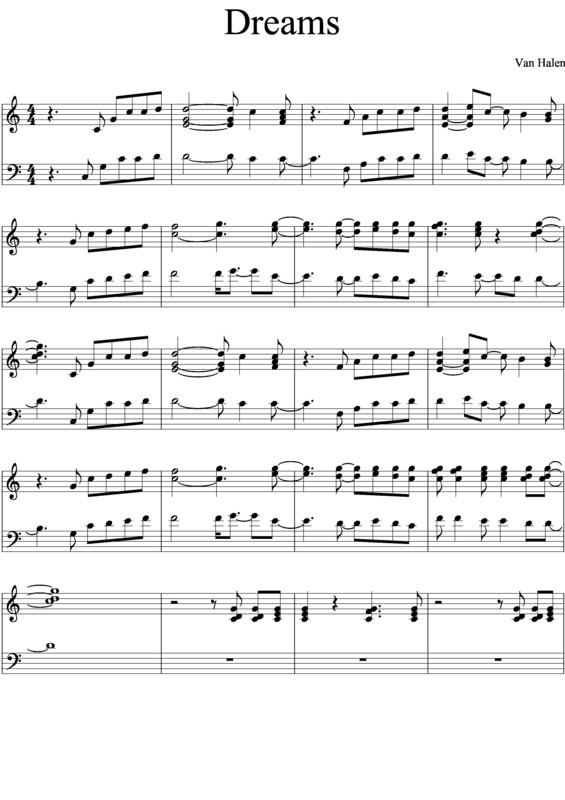 Partitura da música Dreams v.4