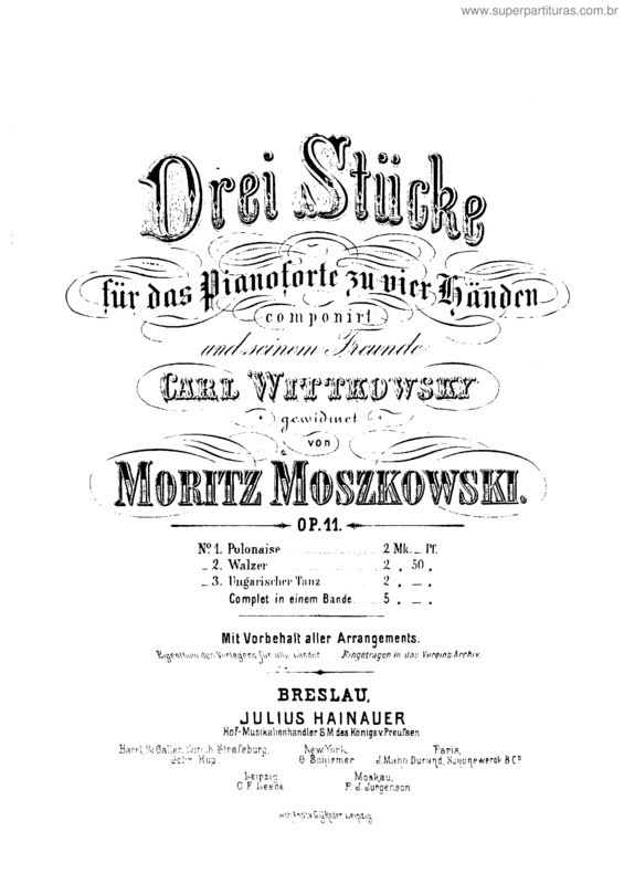 Partitura da música Drei Stücke v.2