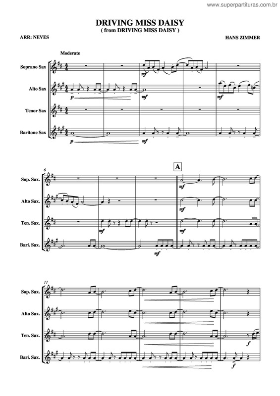 Partitura da música Driving Miss Daisy