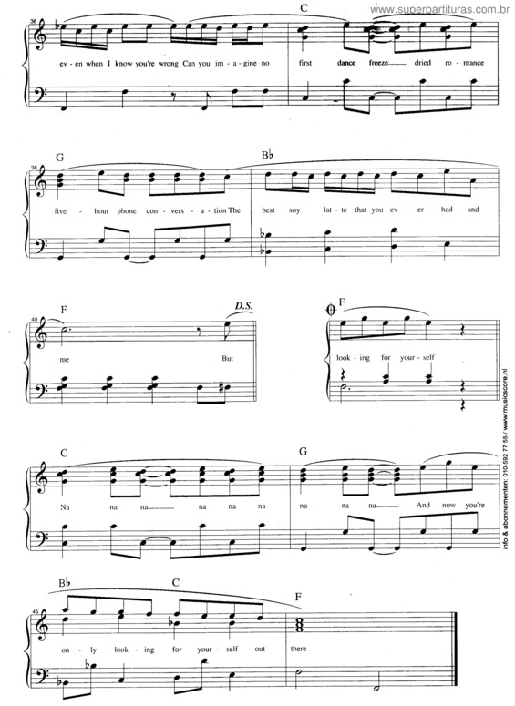 Partitura da música Drops Of Jupiter v.3