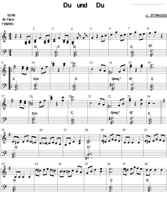 Partitura da música Du und Du v.2