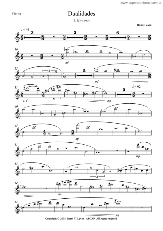 Partitura da música Dualidades v.2