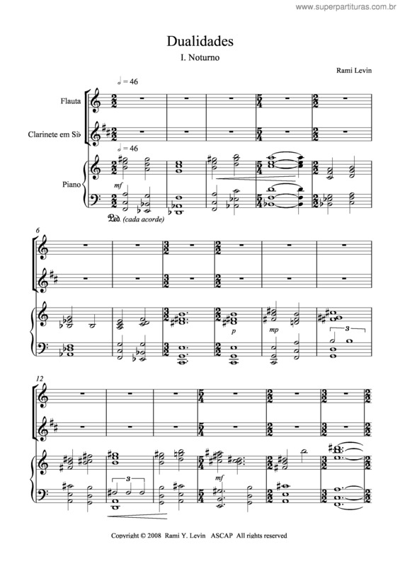 Partitura da música Dualidades