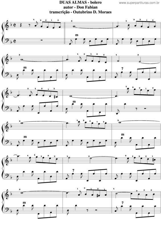 Partitura da música Duas Almas v.5