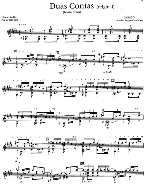 Partitura da música Duas Contas v.5