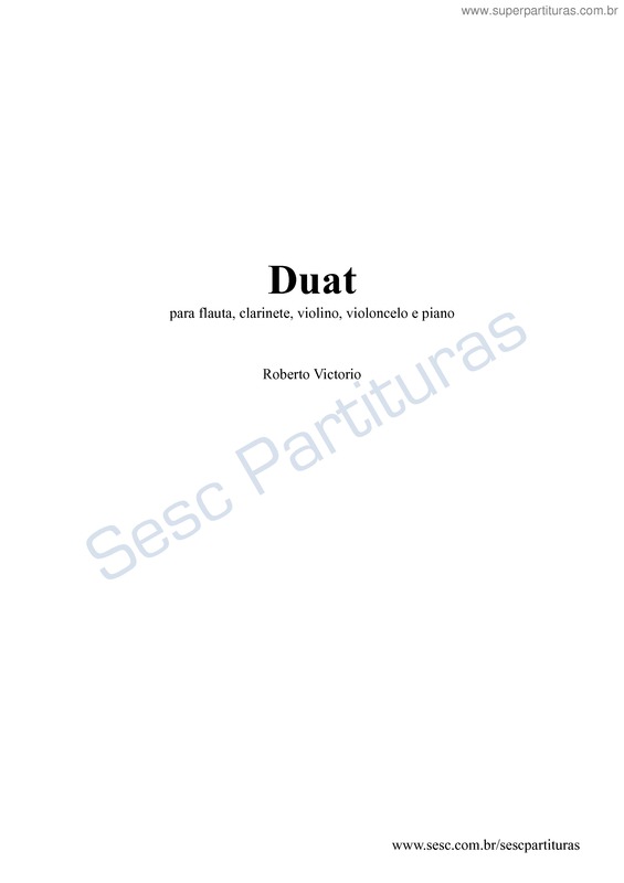 Partitura da música Duat