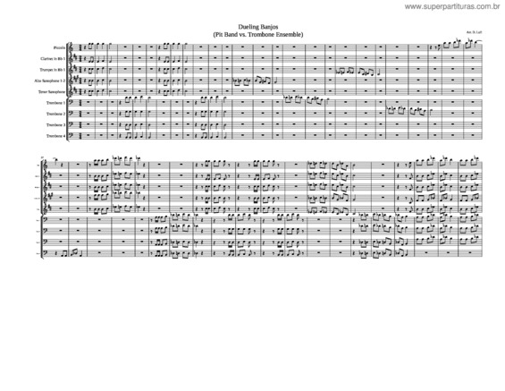 Partitura da música Dueling Banjos
