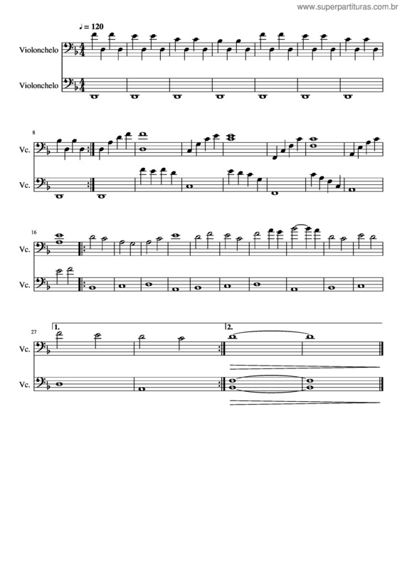 Partitura da música Dueto 1
