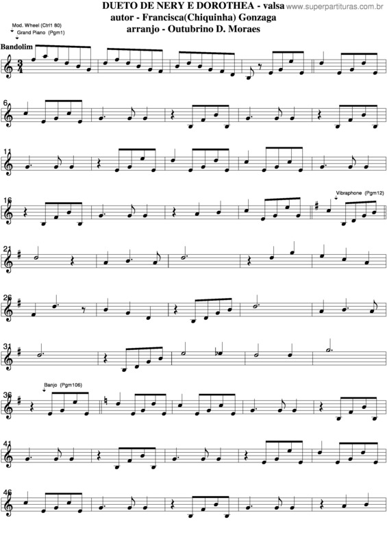 Partitura da música Dueto De Nery E Dorothea v.2