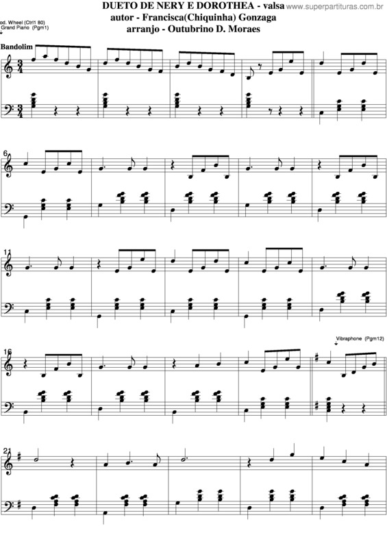 Partitura da música Dueto De Nery E Dorothea v.3