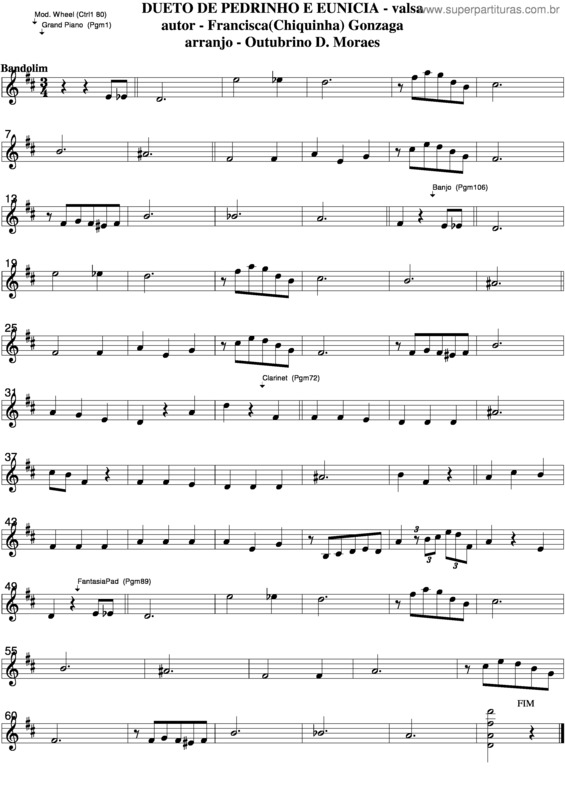 Partitura da música Dueto De Pedrinho E Eunicia v.2