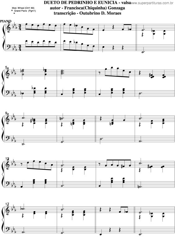 Partitura da música Dueto De Pedrinho E Eunicia v.4