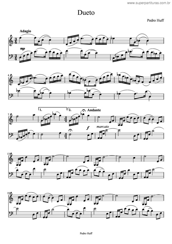 Partitura da música Dueto