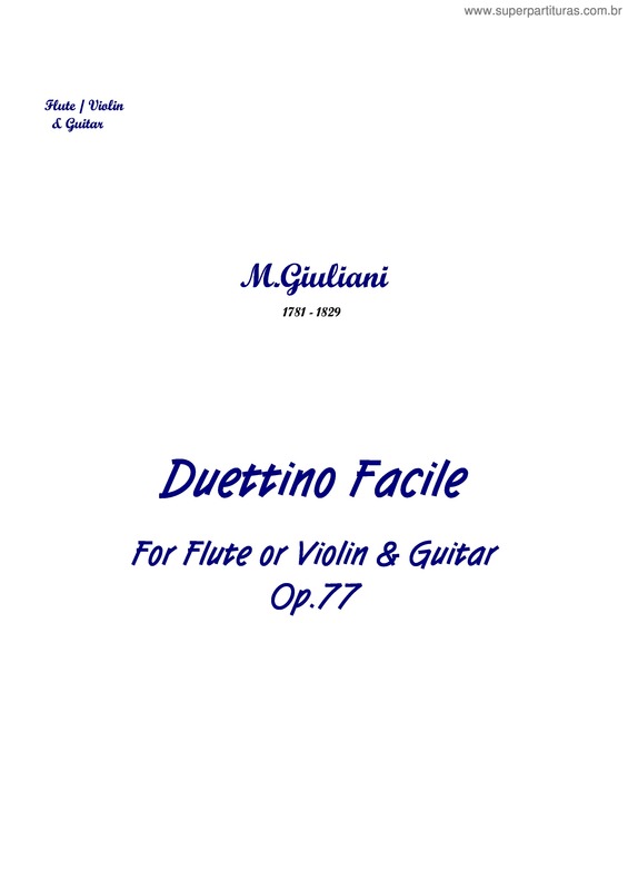 Partitura da música Duettino Facile