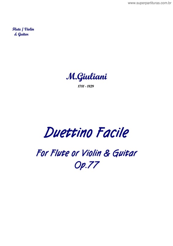 Partitura da música Duettino Facile