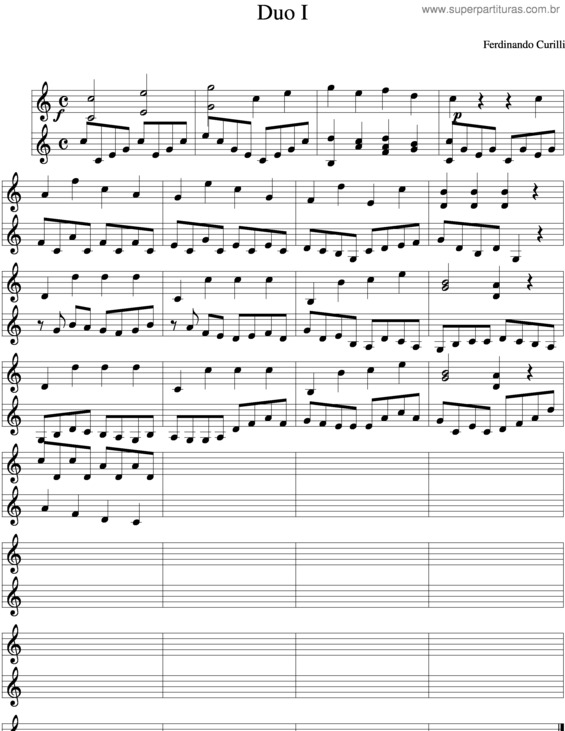 Partitura da música Duo De Carulli