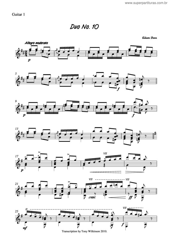 Partitura da música Duo No.10 v.2