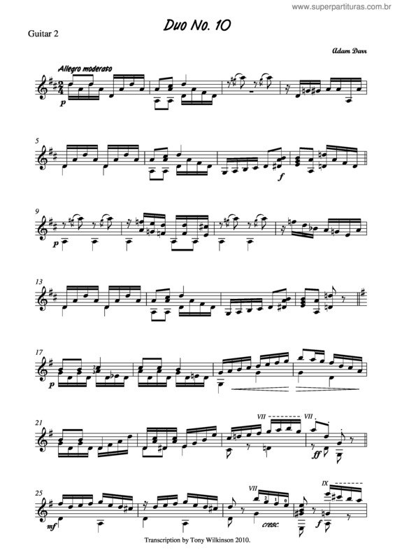 Partitura da música Duo No.10 v.3