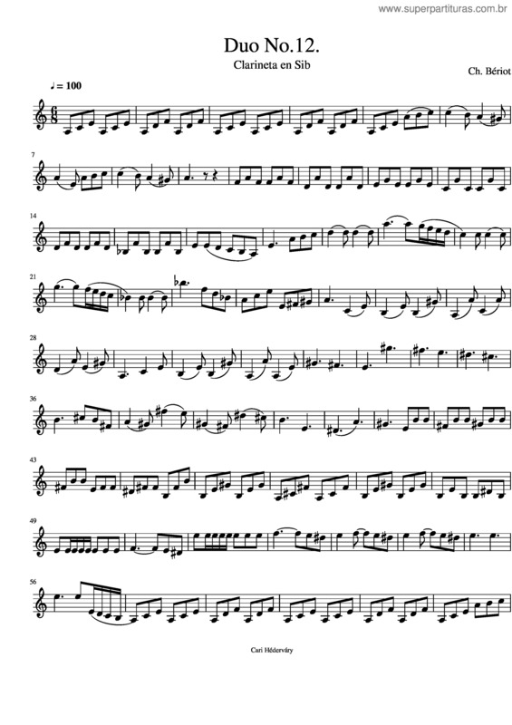 Partitura da música Duo No 12 1