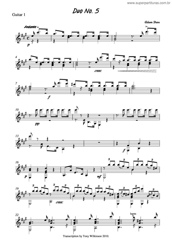 Partitura da música Duo No.5 v.2