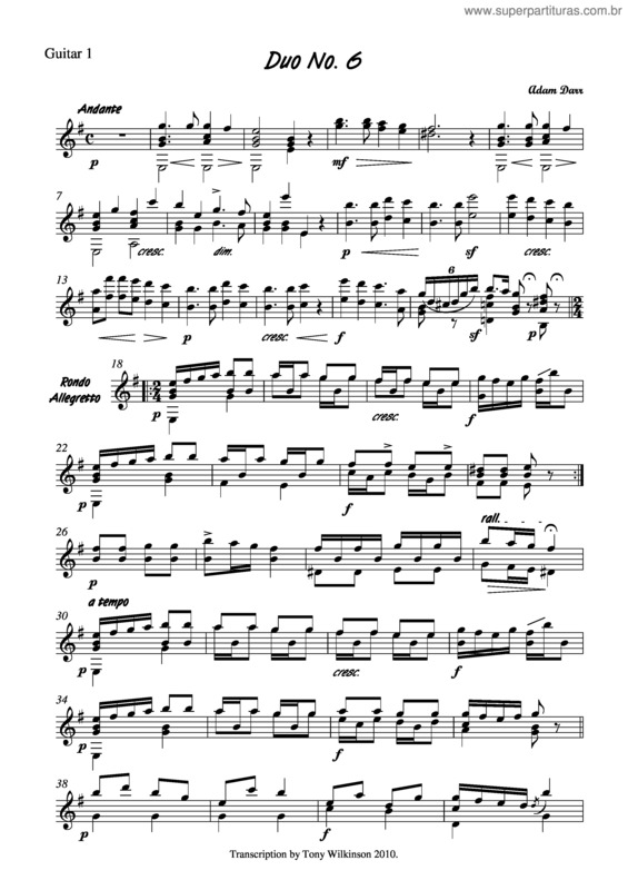 Partitura da música Duo No.6 v.2