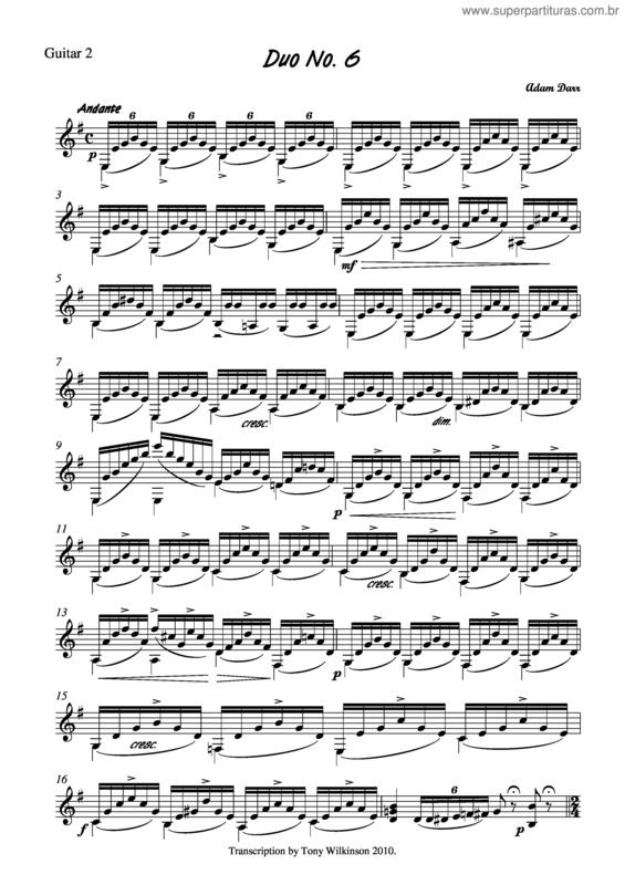 Partitura da música Duo No.6 v.3